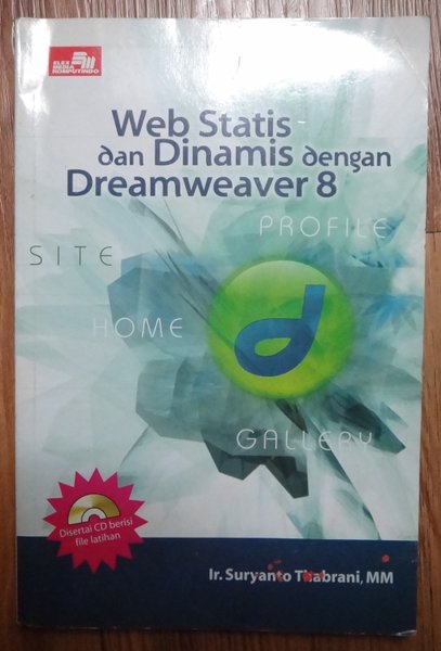 Cover Web statis dan dinamis dengan dreamweaver 8 / Suryanto Thabrani
