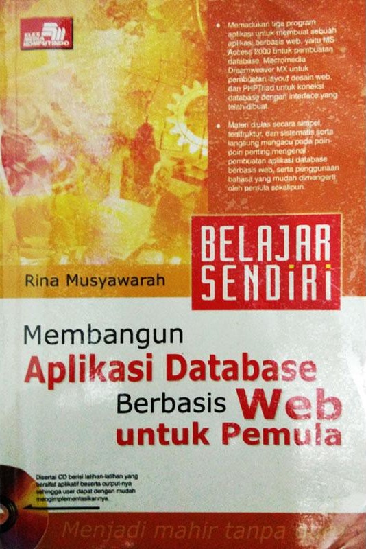 Cover Membangun Aplikasi database berbasis Web untuk Pemula / Rina Musyawarah