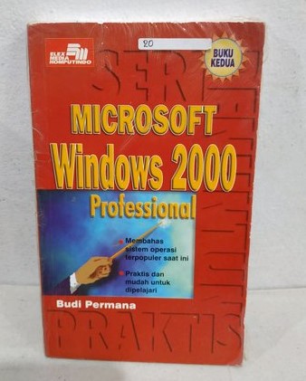 Cover Microsoft windows 2000 profesional / Budi Permana