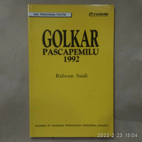 Cover Golkar pasca pemilu 1992 / Penulis, Ridwan Saidi