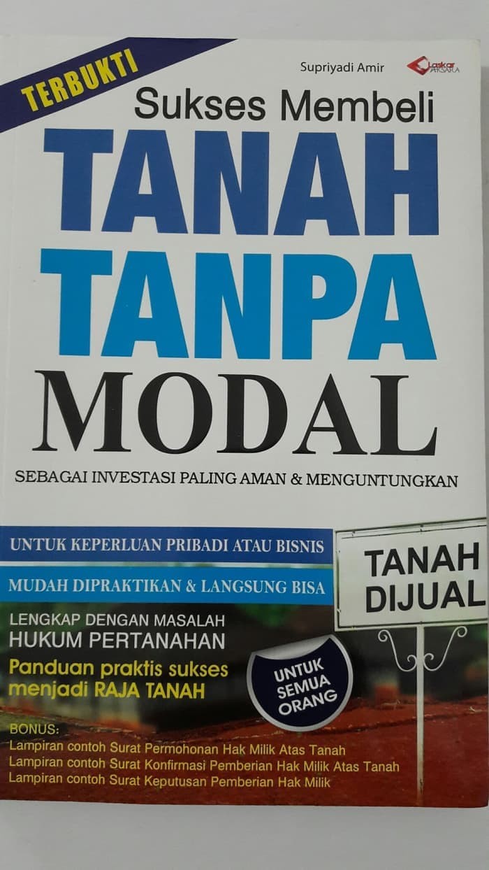 Cover Sukses membeli tanah tanpa Modal / Penulis, Supriyadi Amir