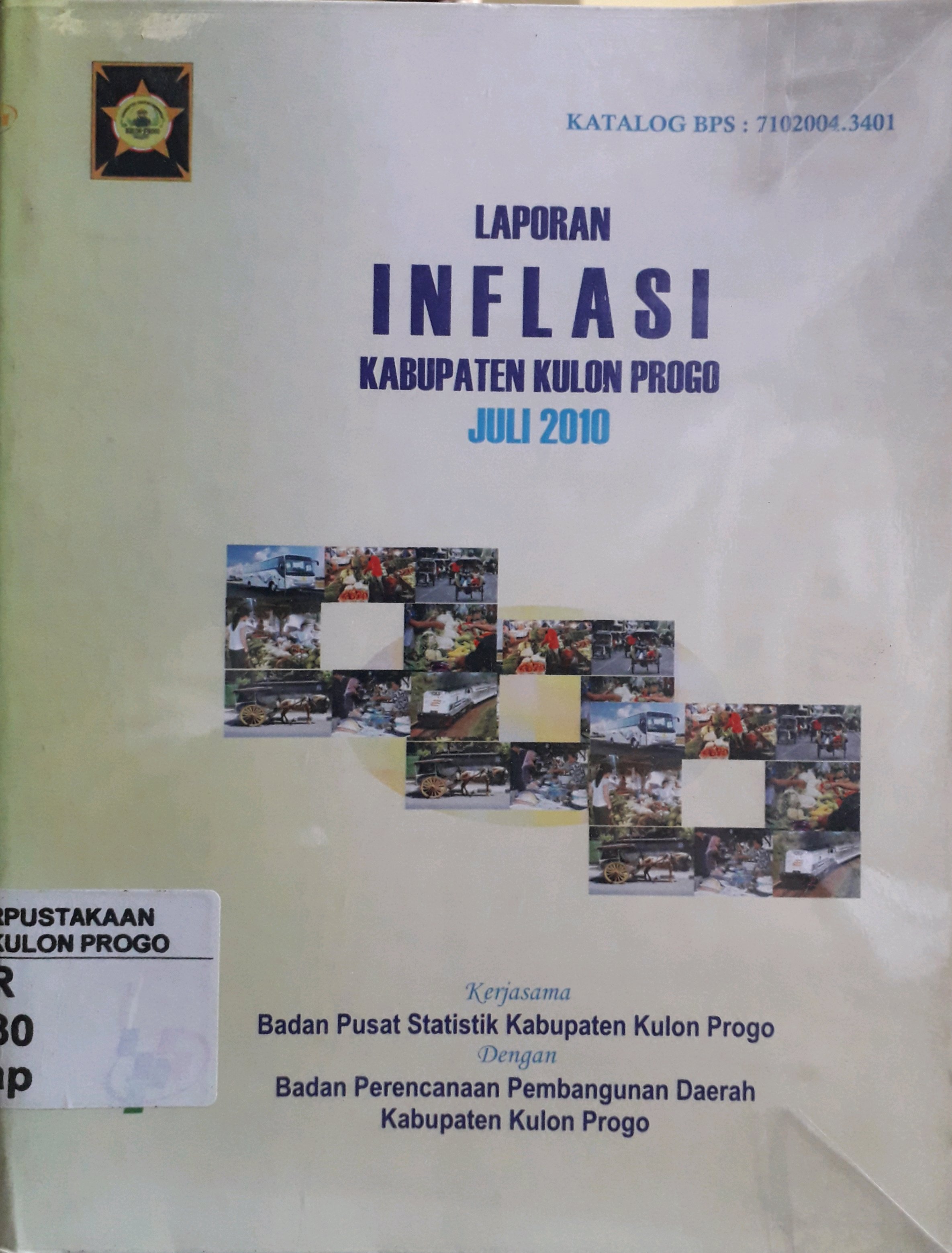 Cover Laporan Inflasi Kabupaten Kulon Progo Juli 2010