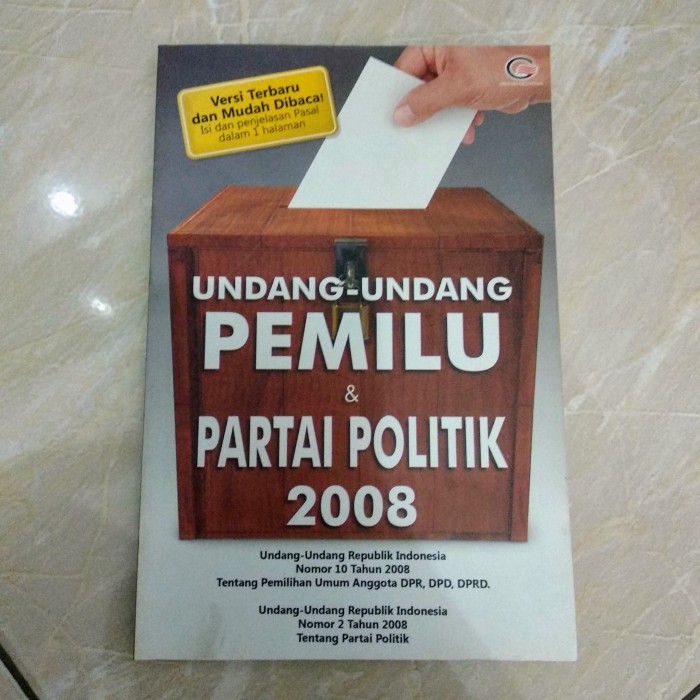 Cover Undang-undang pemilu dan partai politik 2008