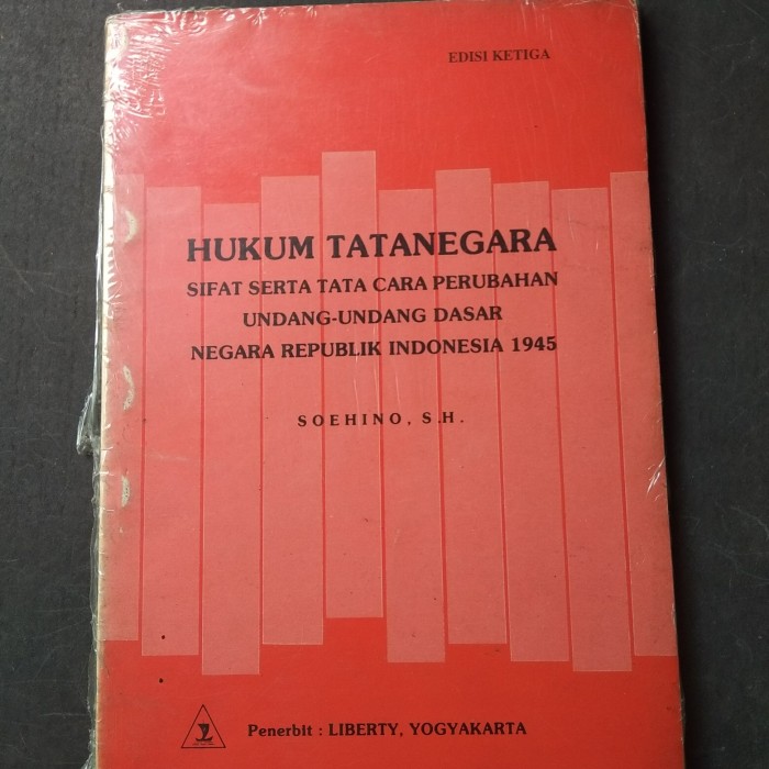 Cover Hukum tatanegara sifat serta tata cara perubahan UUD Negara RI 1945 / Penulis, Soehino