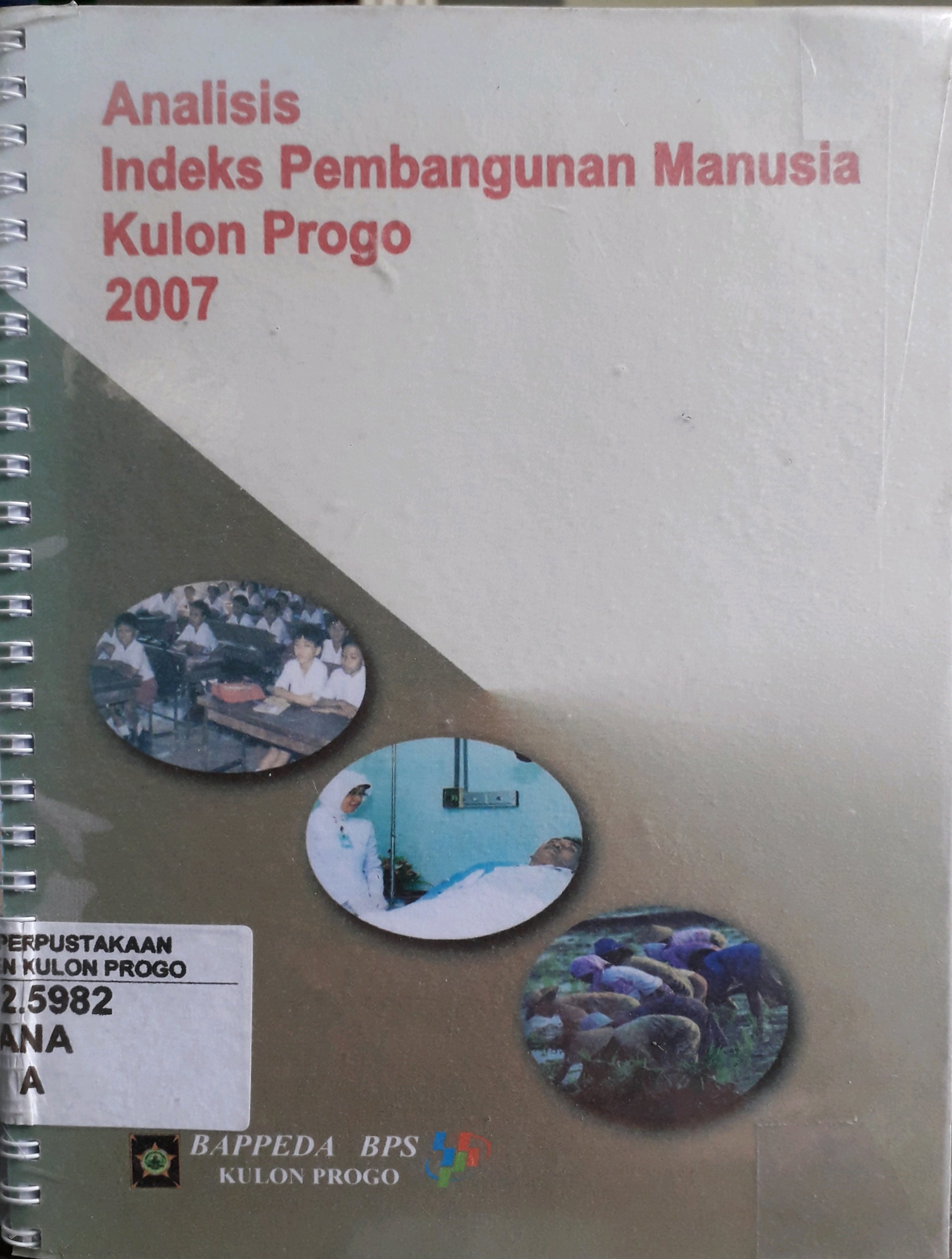 Sampul Analisis Indeks pembangunan manusia kabupaten kulon progo 2007