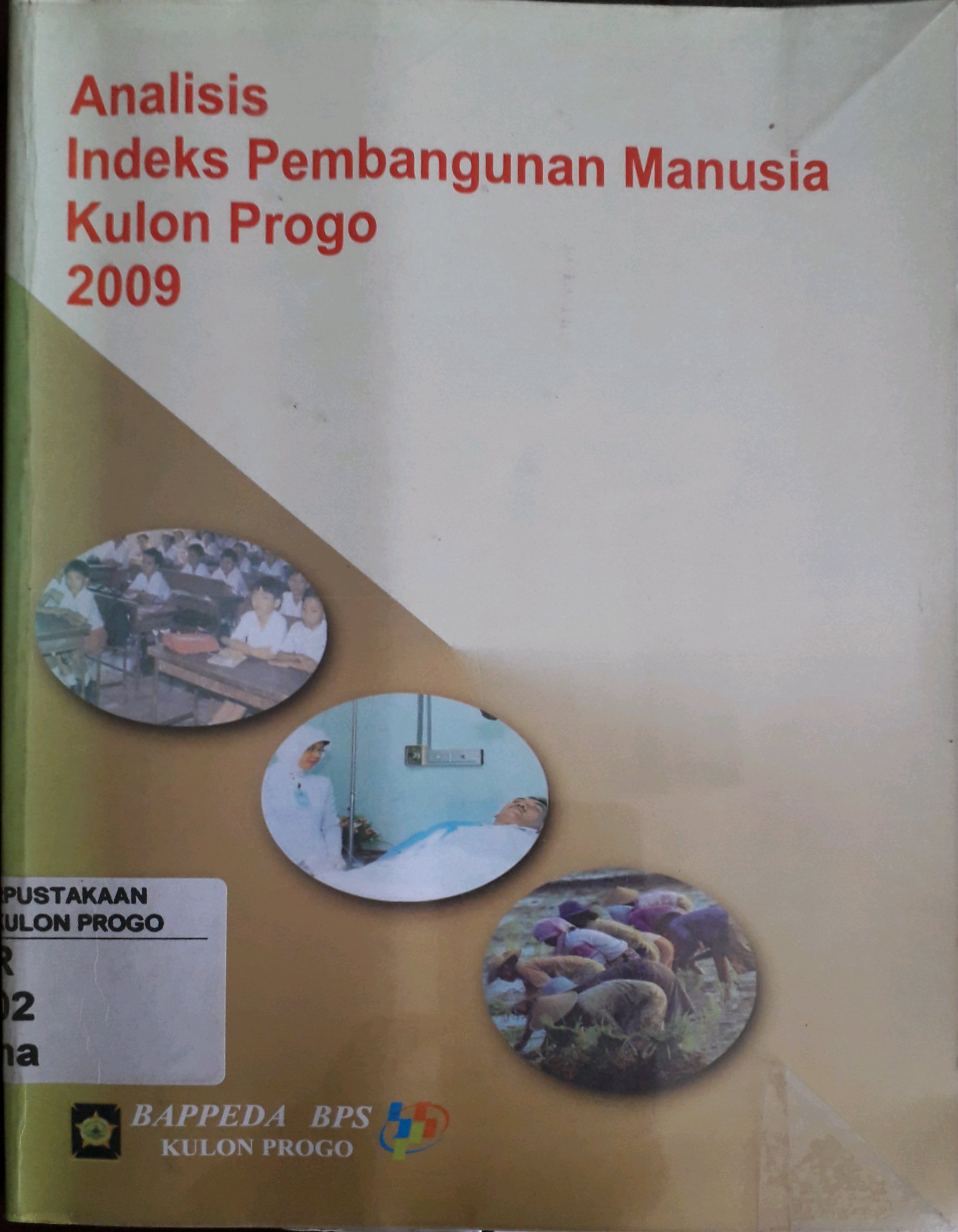 Sampul Analisis Indeks pembangunan manusia kabupaten kulon progo 2009