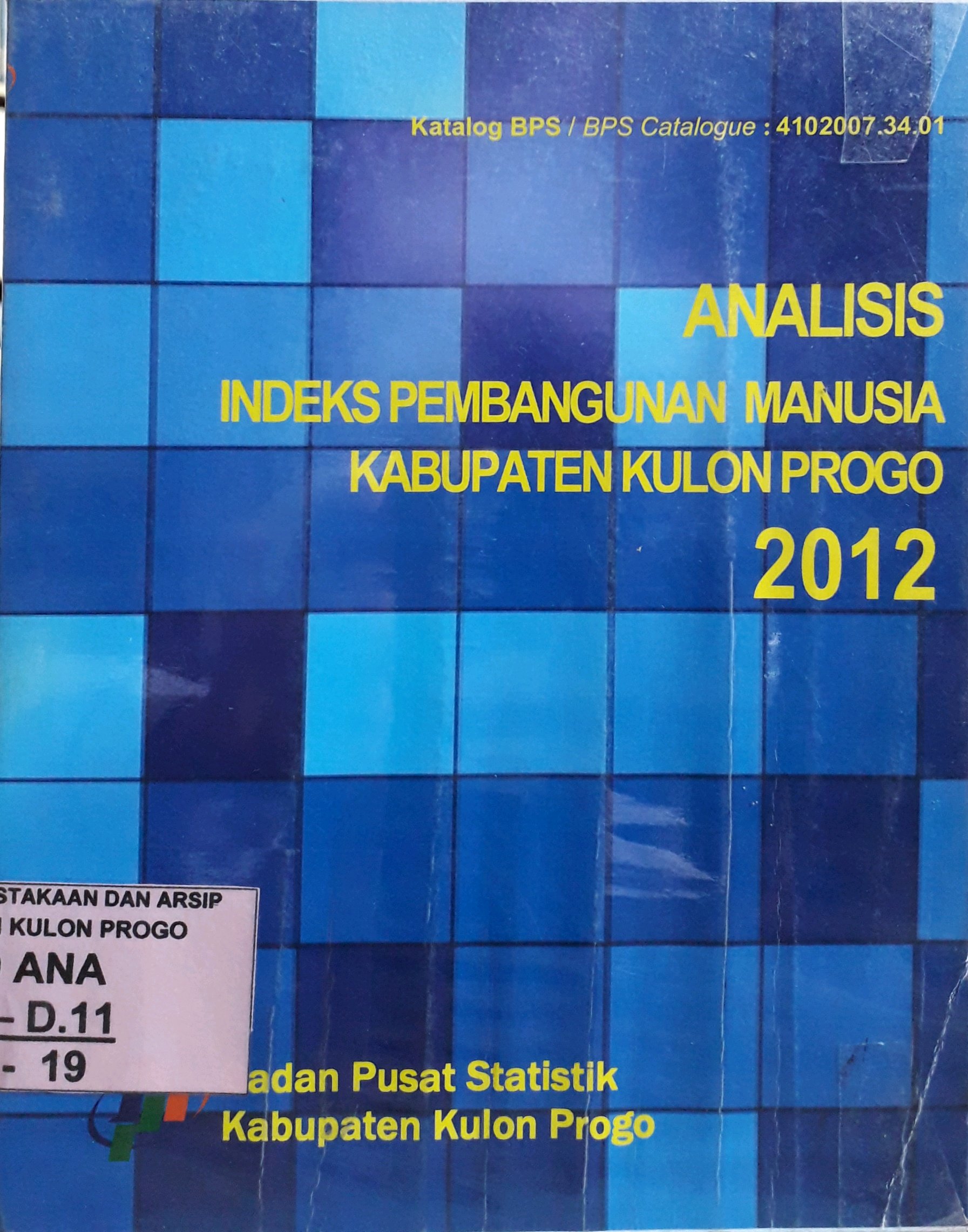 Cover Analisis indeks pembangunan manusia kabupaten kulon progo 2012