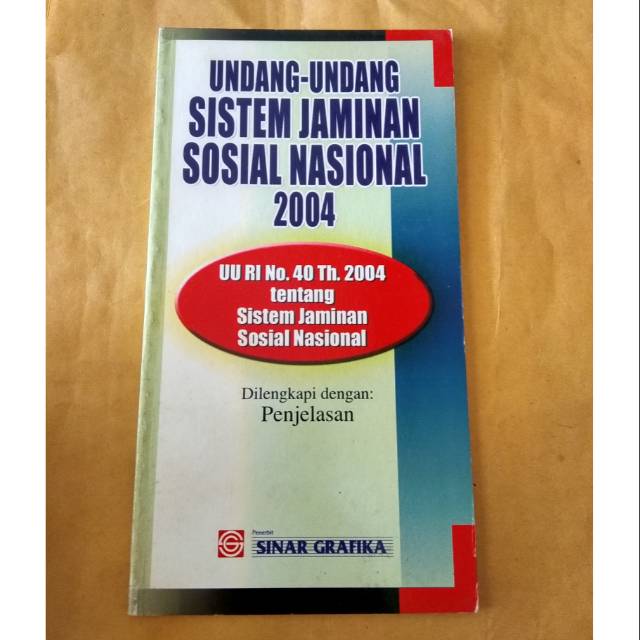 Cover Undang-undang sistem jaminan sosial nasional 2004