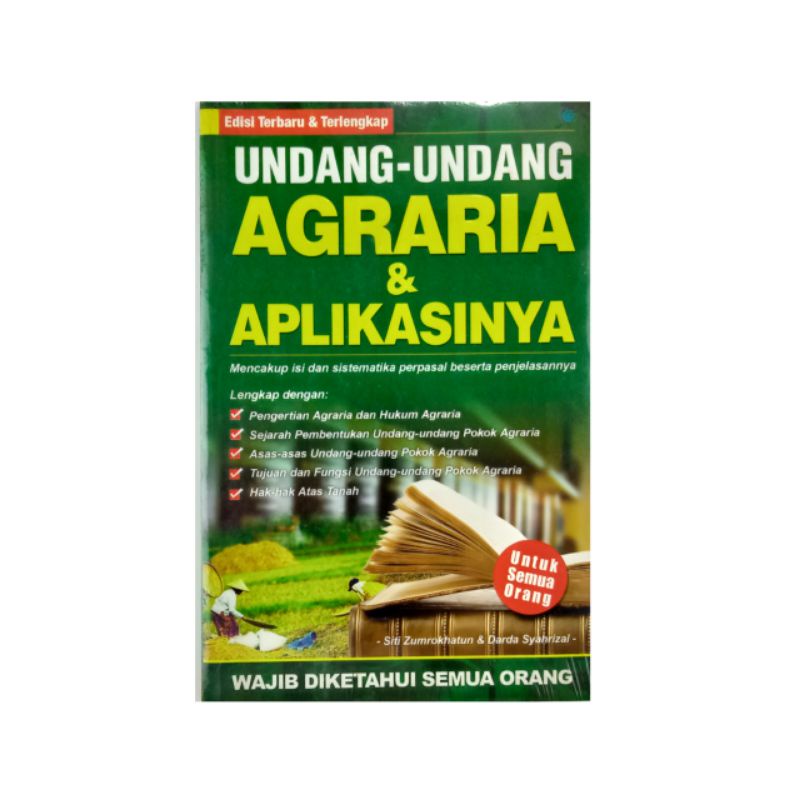 Cover Undang-undang agraria dan aplikasinya / Penulis, Siti Zumrokhatun