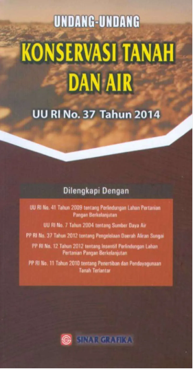Cover Undang-undang konservasi tanah dan air UU RI nomor 37 tahun 2014