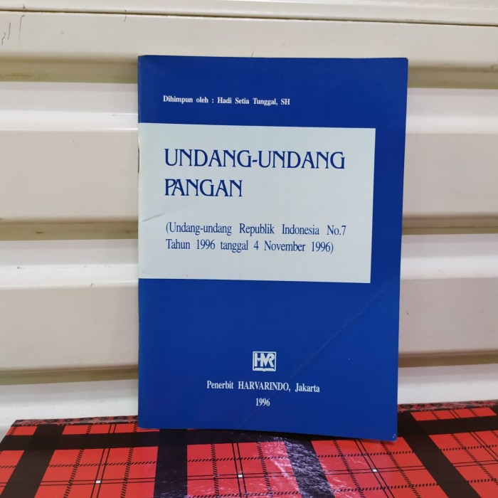 Cover Undang-undang pangan UU RI nomor 7 Tahun 1996
