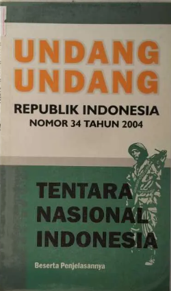 Cover UU RI nomor 34 tahun 2004 tentang tentara nasional indonesia