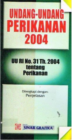 Cover Undang-undang perikanan 2004