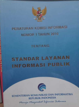 Cover Peraturan komisi informasi nomor 1 tahun 2010 tentang standar layanan informasi publik