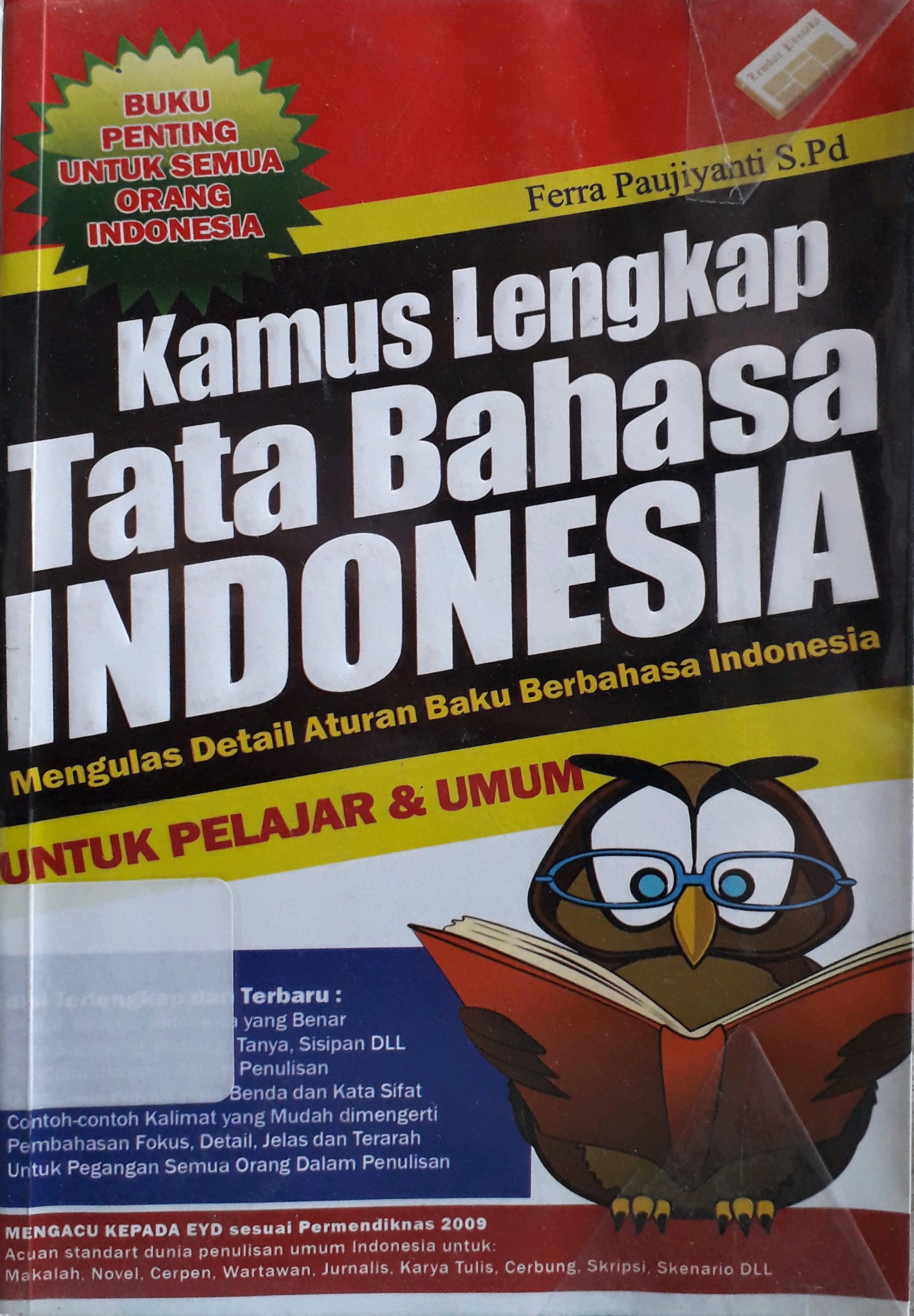 Cover Kamus lengkap tata bahasa Indonesia / Penulis, Ferra Paujiyanti