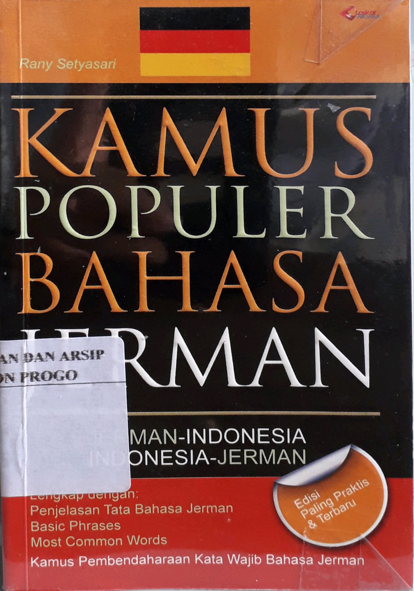 Cover Kamus populer  bahasa Jerman / Penulis, Rany Satyasari