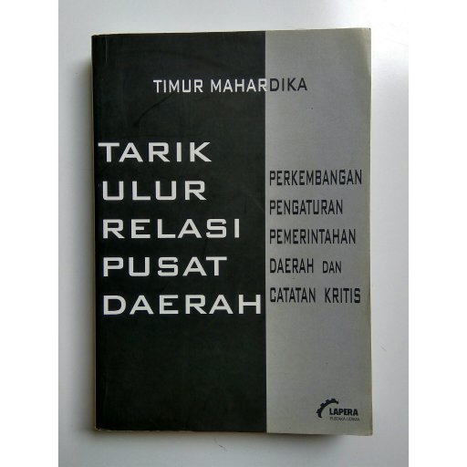 Cover Tarik ulur relasi pusat daerah / penulis, Timur Mahardika